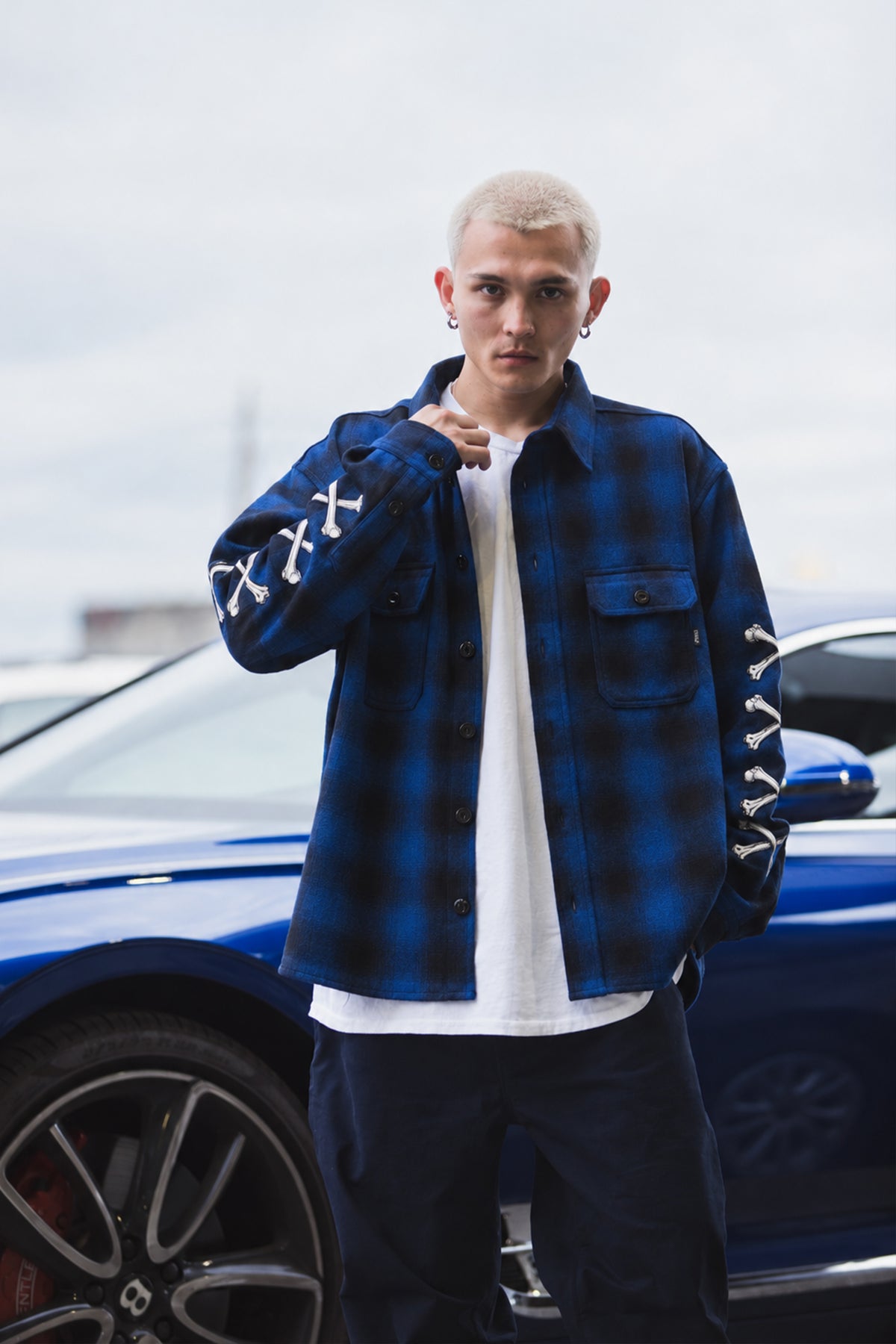 MAYO CROSS BORN EMBROIDERY LONG SLEEVED CHECK SHIRT