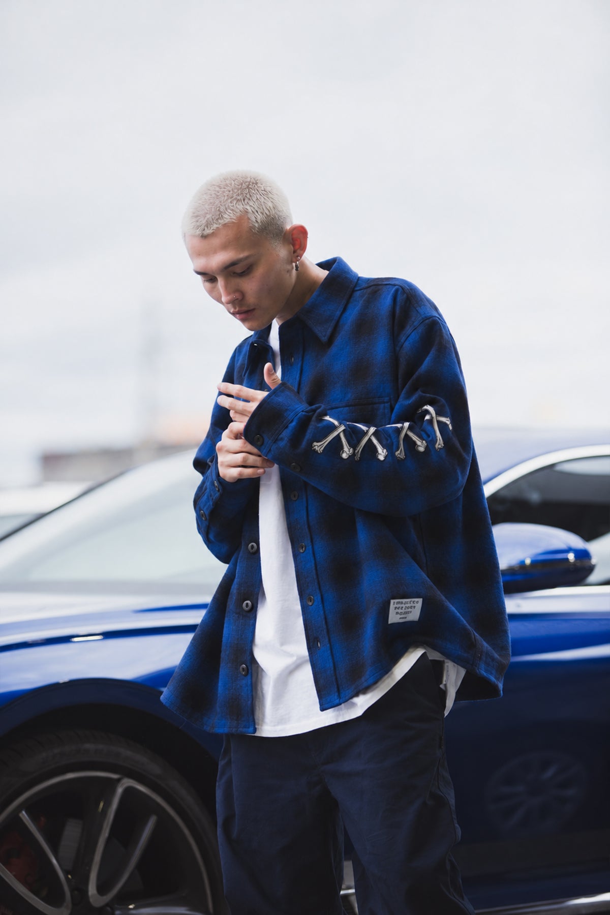 MAYO CROSS BORN EMBROIDERY LONG SLEEVED CHECK SHIRT