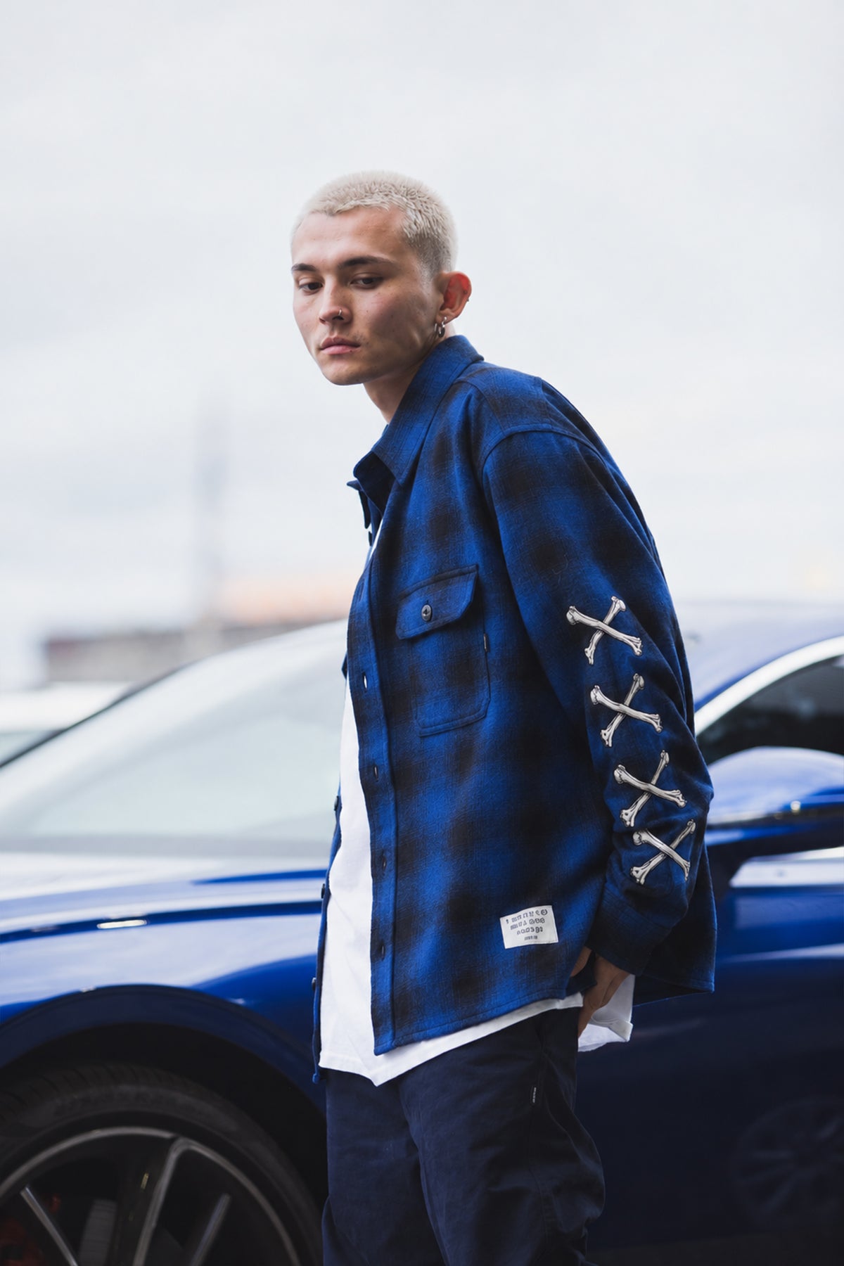 MAYO CROSS BORN EMBROIDERY LONG SLEEVED CHECK SHIRT