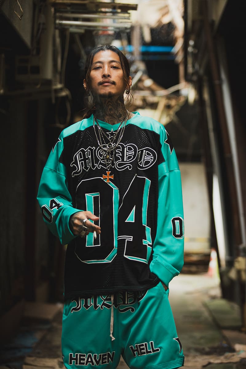 MAYO】MAYO 刺繍 ゲームシャツ - キンミヤブルー