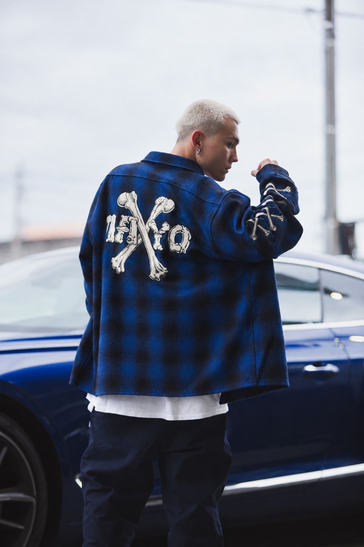 MAYO CROSS BORN EMBROIDERY LONG SLEEVED CHECK SHIRT