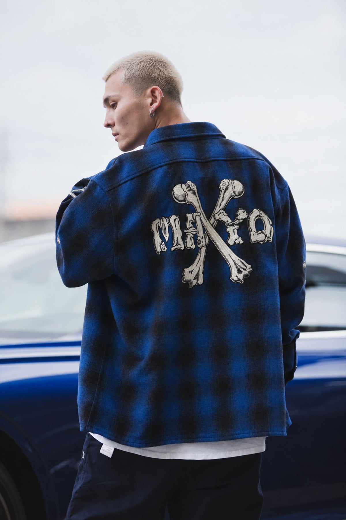 MAYO CROSS BORN EMBROIDERY LONG SLEEVED CHECK SHIRT