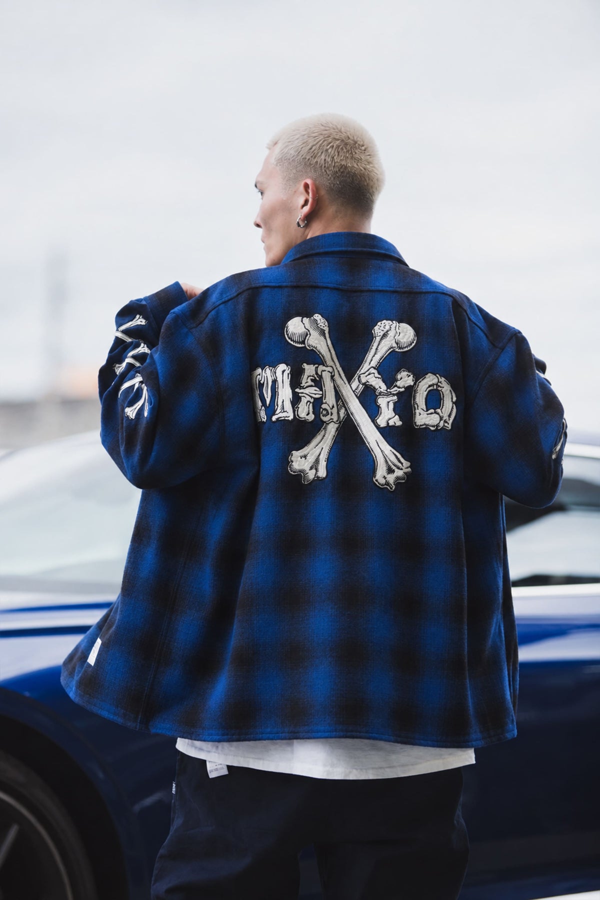 MAYO CROSS BORN EMBROIDERY LONG SLEEVED CHECK SHIRT