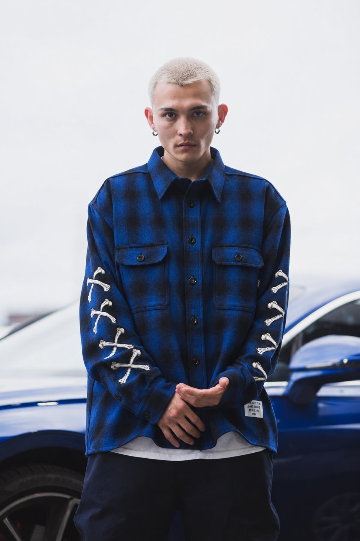 MAYO CROSS BORN EMBROIDERY LONG SLEEVED CHECK SHIRT