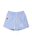 MAYO PAINT Embroidery Swim Shorts -  PURPLE