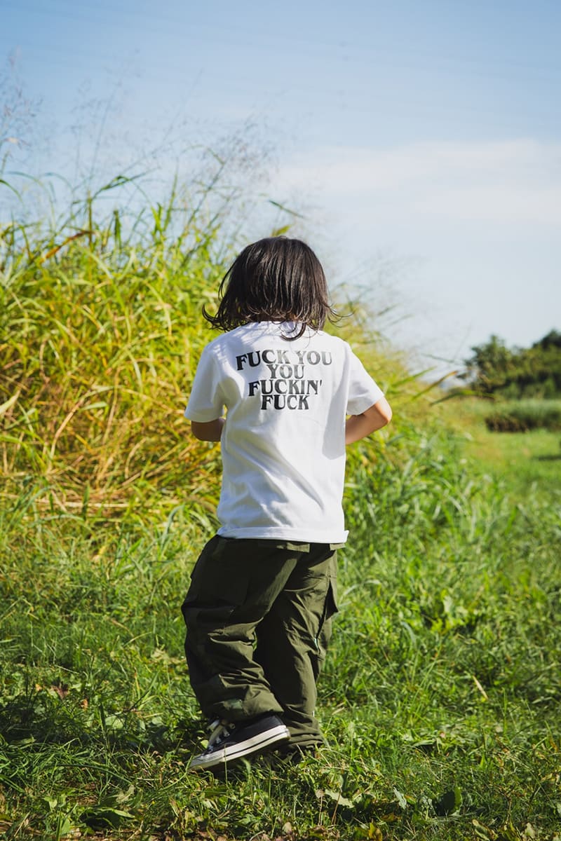 【KIDS】 F●CKIN F●CK PRINT  SHORT SLEEVE TEE - WHITE