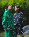 MAYO CROSS BONES Embroidery Hoodie - GREEN