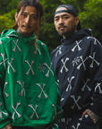 MAYO CROSS BONES Embroidery Hoodie - GREEN