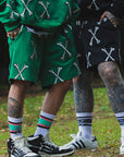 MAYO CROSS BONES Embroidery Sweat Shorts - GREEN