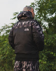 FIRE EMBROIDERY NYLON DOWN JKT - FIRE BLACK