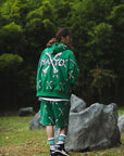 MAYO CROSS BONES Embroidery Hoodie - GREEN