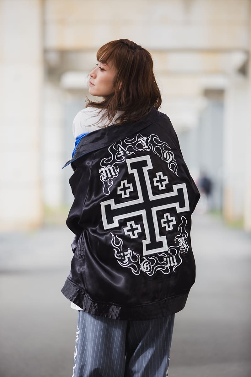 MAYO EMBROIDERY WITH COLLAR REVERSIBLE SOUVENIR JKT