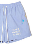 MAYO PAINT Embroidery Swim Shorts -  PURPLE