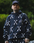 MAYO CROSS BONES Embroidery Hoodie - BLACK