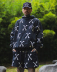 MAYO CROSS BONES Embroidery Hoodie - BLACK