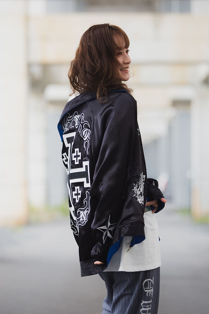 MAYO EMBROIDERY WITH COLLAR REVERSIBLE SOUVENIR JKT