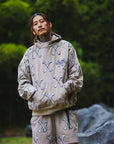 MAYO CROSS BONES Embroidery Hoodie - BEIGE