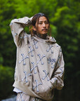 MAYO CROSS BONES Embroidery Hoodie - BEIGE