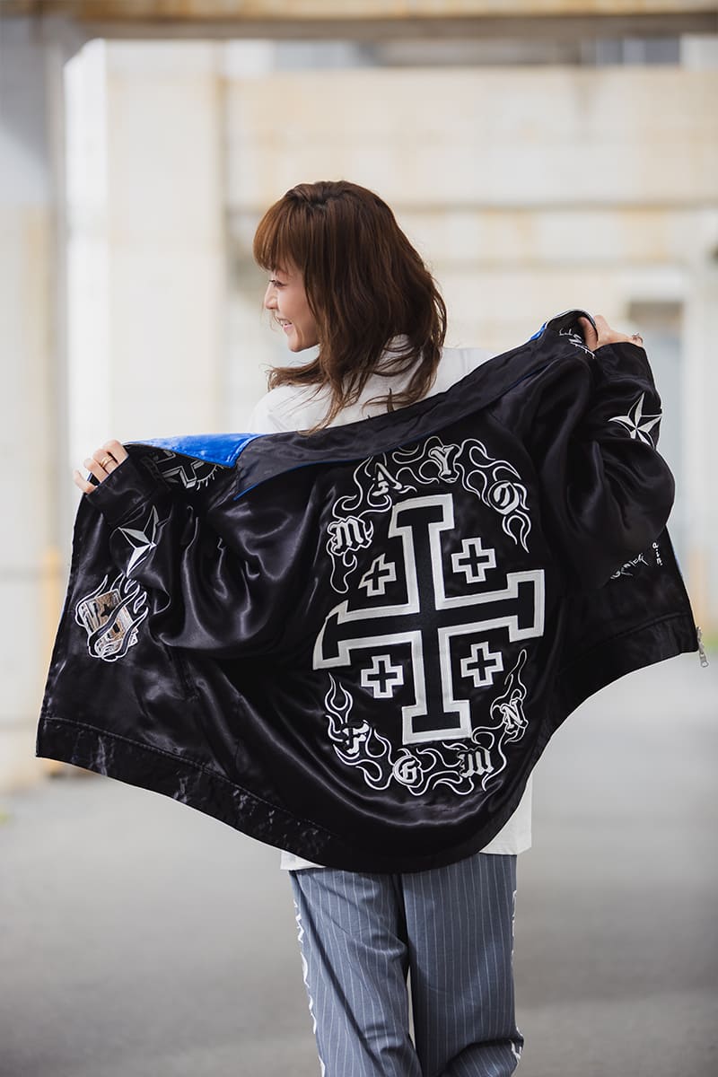 MAYO EMBROIDERY WITH COLLAR REVERSIBLE SOUVENIR JKT