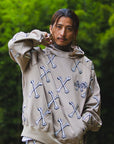 MAYO CROSS BONES Embroidery Hoodie - BEIGE