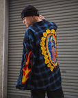MARIA FIRE EMBROIDERY CHECK SHIRT