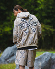 MAYO CROSS BONES Embroidery Hoodie - BEIGE