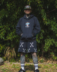 MAYO CROSS BONES Embroidery Sweat Shorts - BLACK