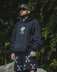 Sunshine Embroidery Hoodie - BLACK