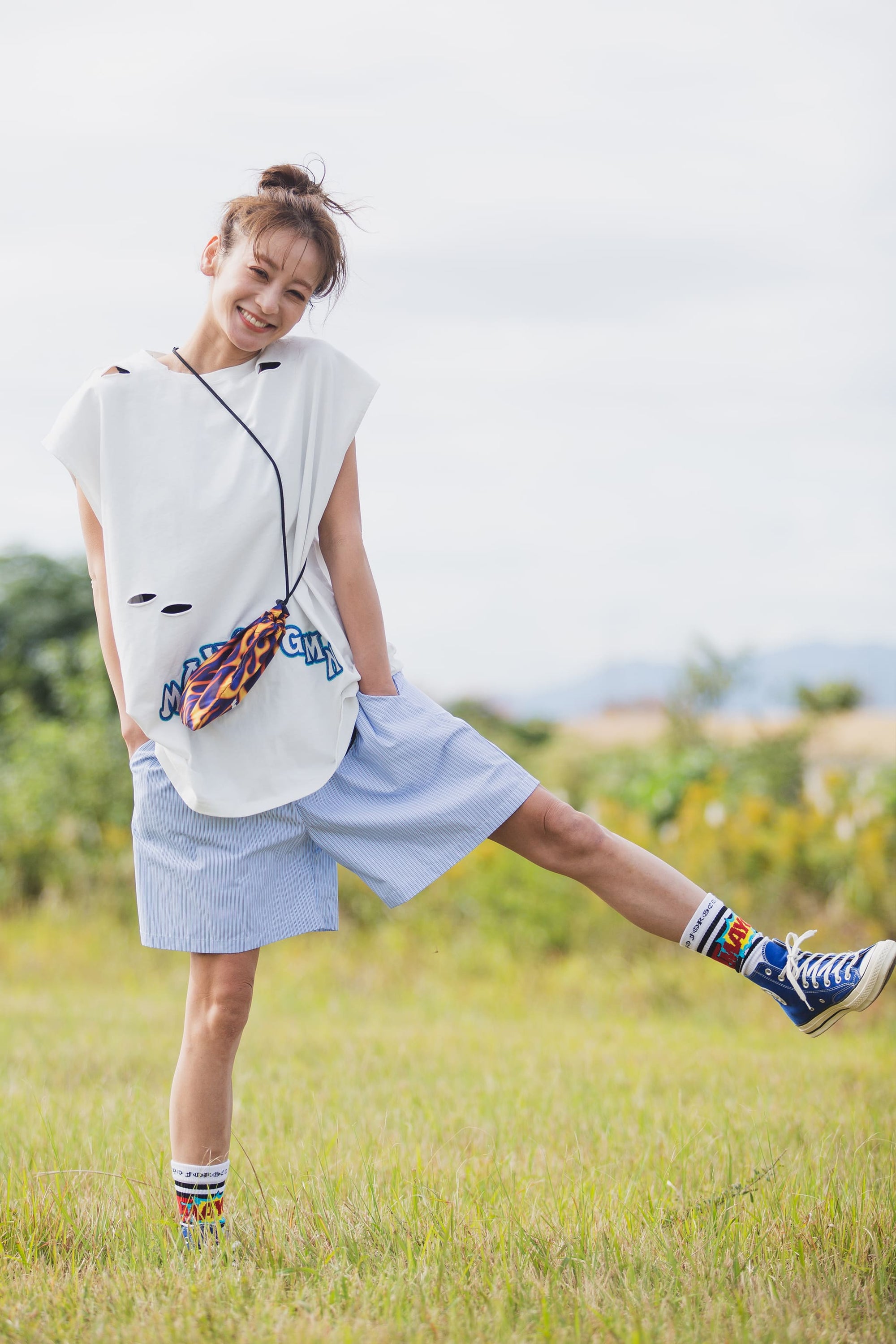 MAYO LOGO EMBROIDERY DRAWSTRING BAG