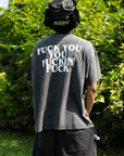 F●CKIN F●CK PRINT  SHORT SLEEVE TEE - FADE BLACK