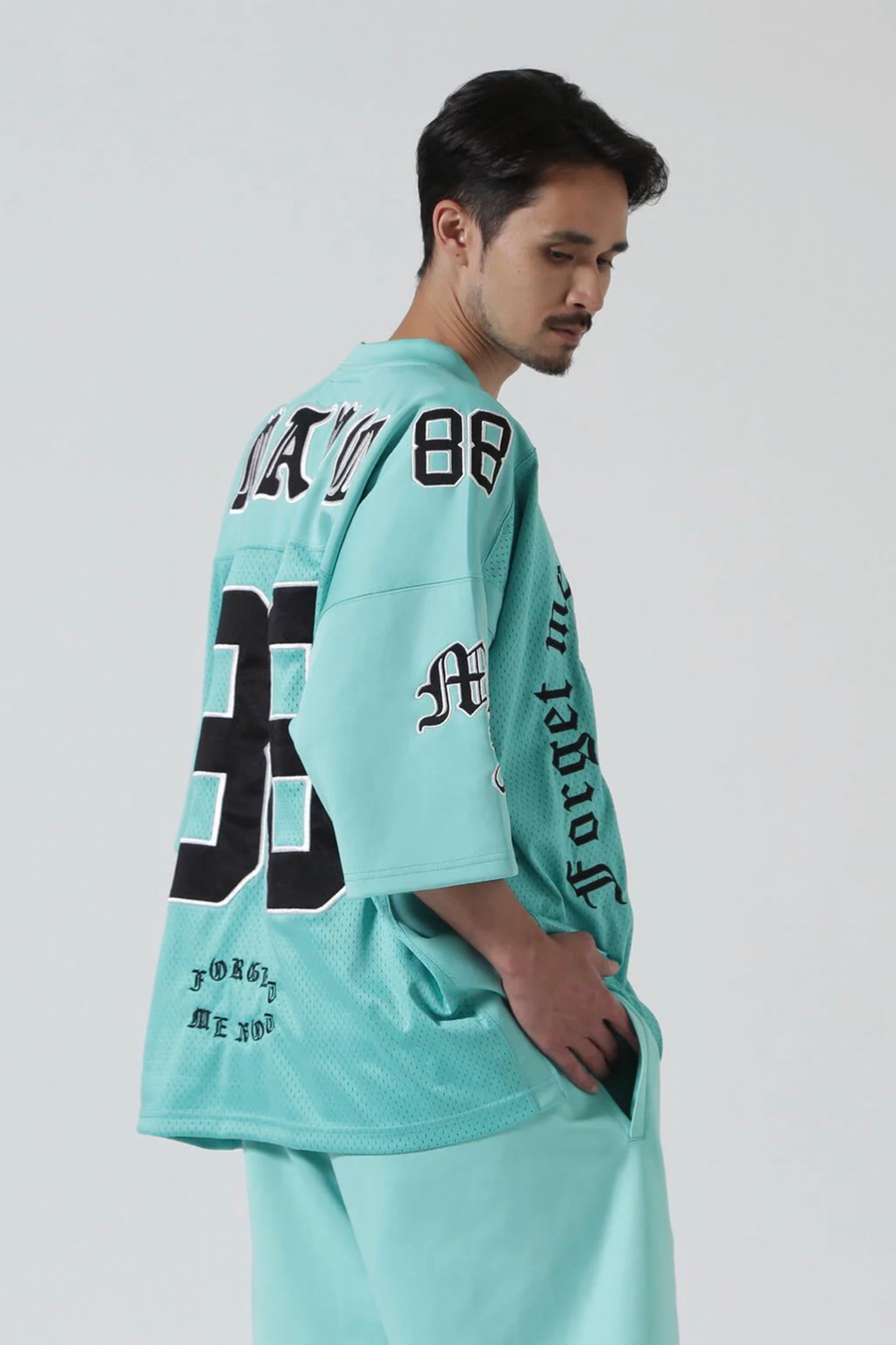 MAYO MESSAGE EMBROIDERY GAME SHORT SLEEVE SHIRT