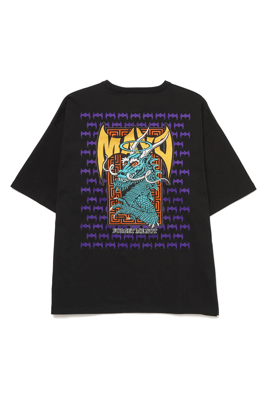 MAYO Dragon Embroidery Short Sleeve Tee - BLACK