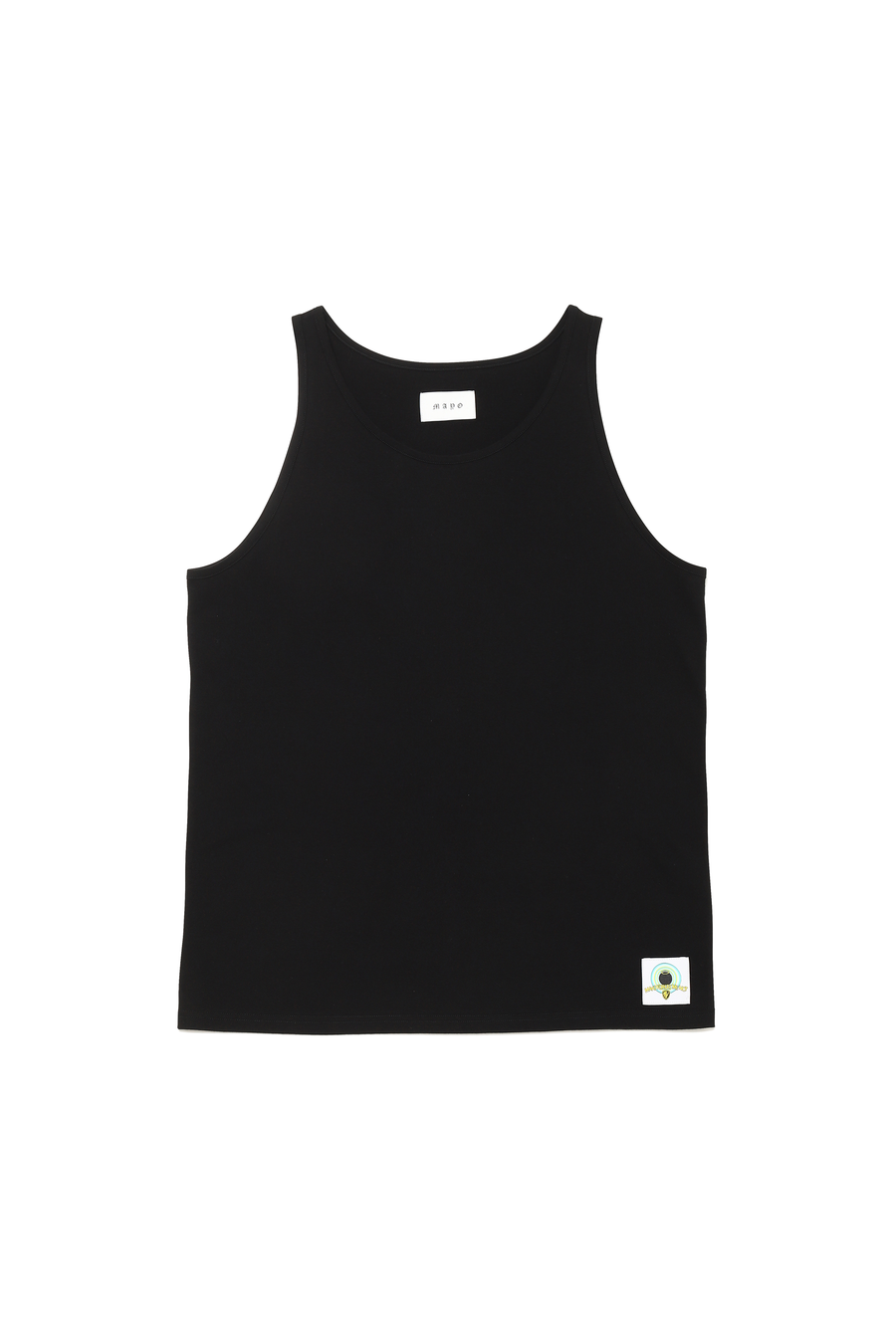 MAYO LAYERED Plain TANK TOP - BLACK