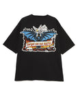 Devil Angel Embroidery Short Sleeve Tee - BLACK