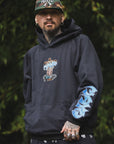 Sunshine Embroidery Hoodie - BLACK