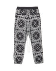 MAYO PAISLEY EMBROIDERY NYLON LOUNGE PANTS - BLACK