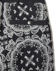 MAYO PAISLEY EMBROIDERY NYLON LOUNGE PANTS - BLACK