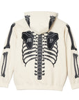 MAYO BONES Embroidery Hoodie - OFF WHITE