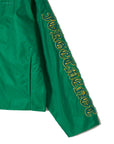 JESUS SKULL Embroidery Nylon Harrington Jacket - GREEN