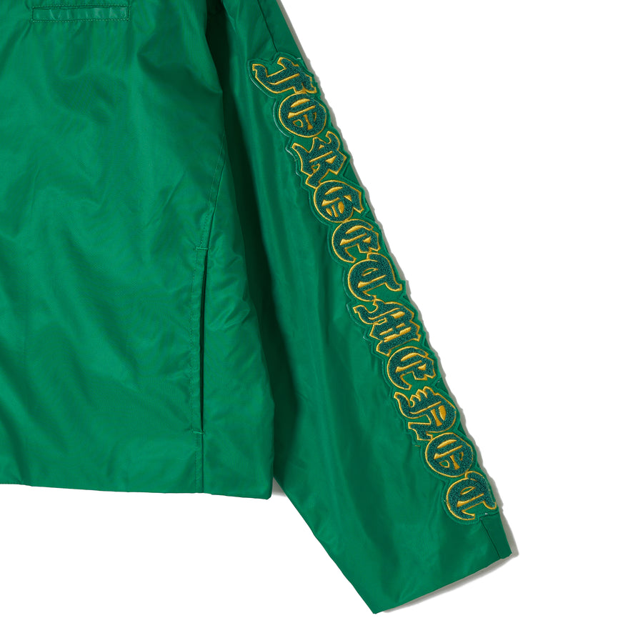 JESUS ​​SKULL Embroidery Nylon Harrington Jacket - GREEN