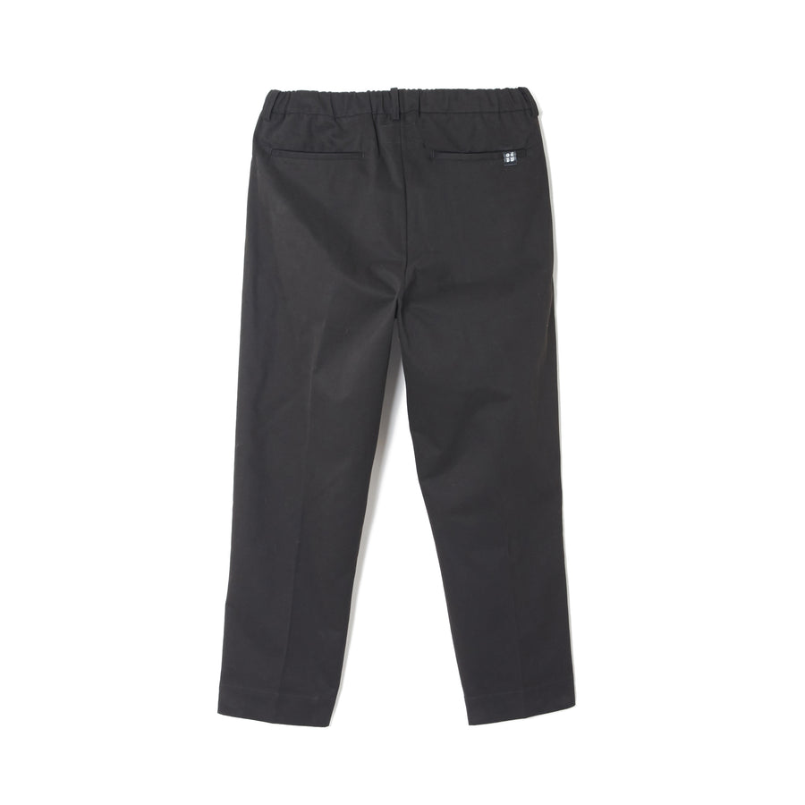 FIRE EMBROIDERY CHINO PANTS - BLACK