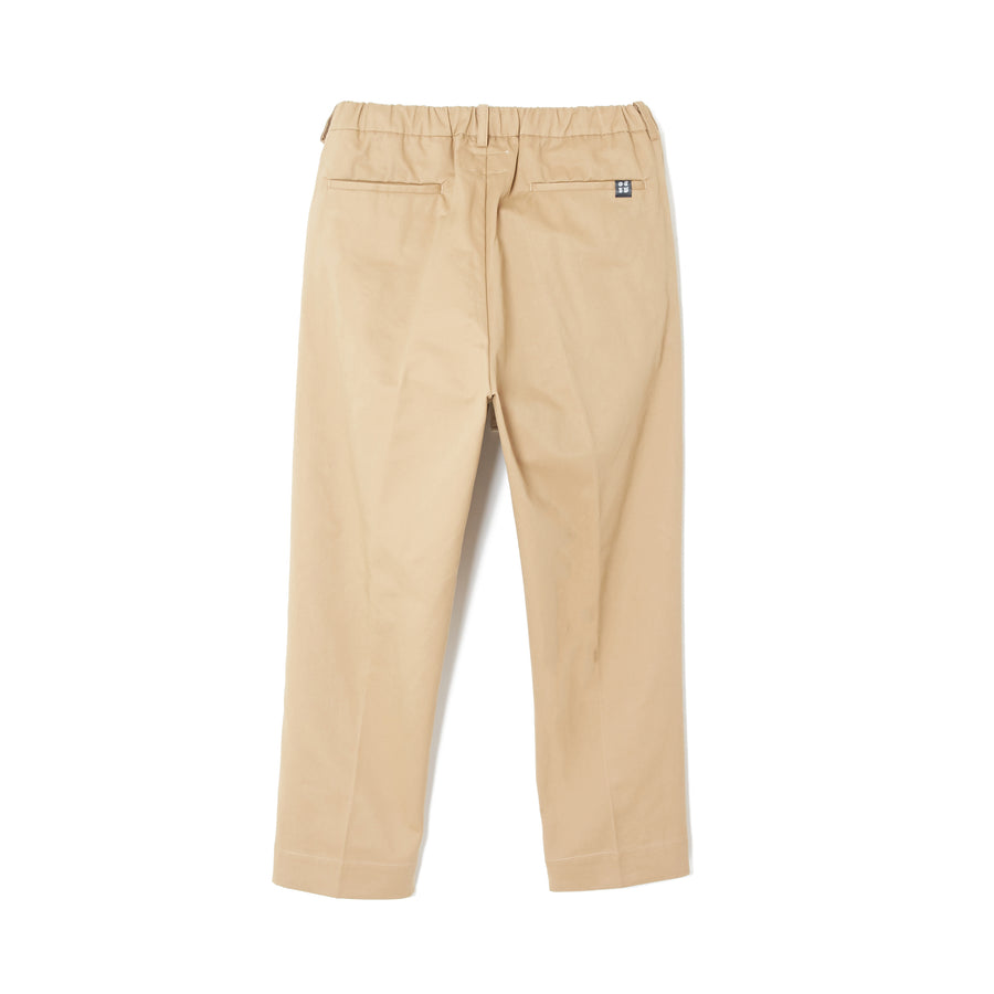 FIRE EMBROIDERY CHINO PANTS - BEIGE