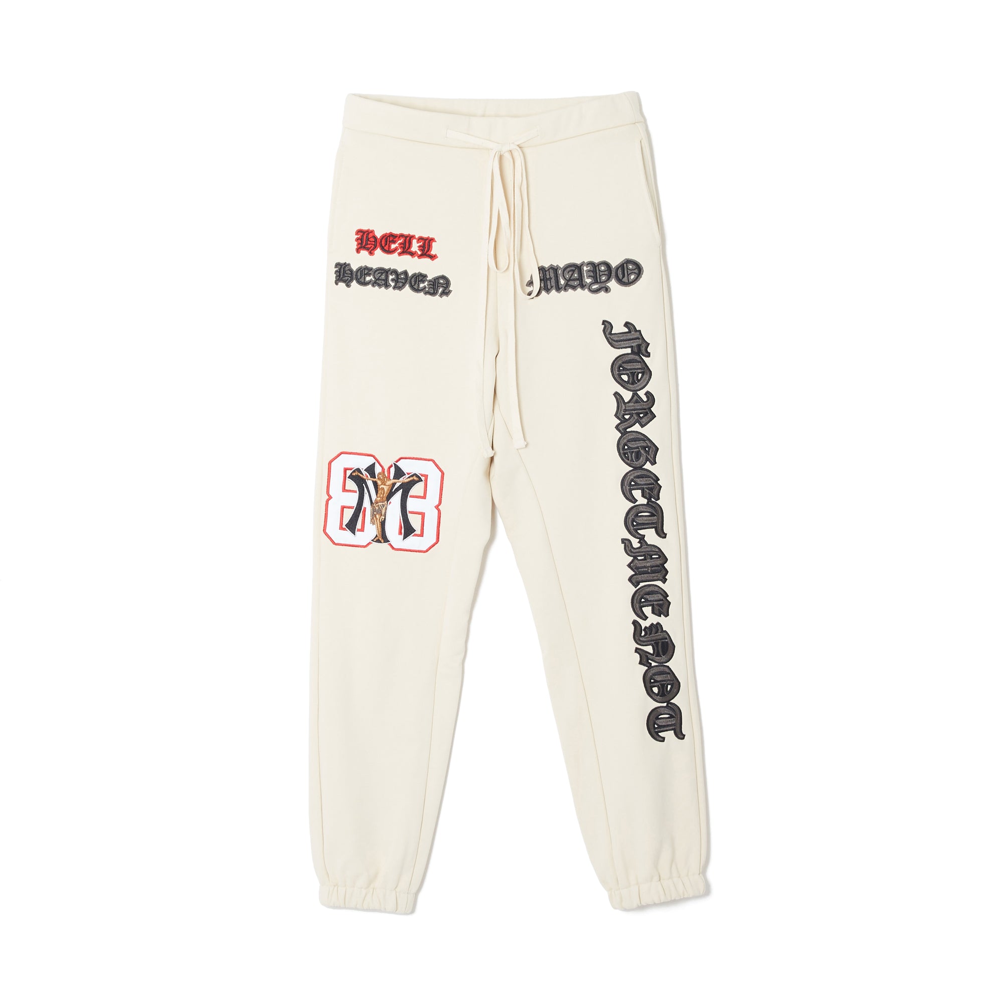 MAYO HEAVEN&amp;HELL Embroidery Sweat Pants - OFF WHITE