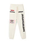 MAYO HEAVEN&HELL Embroidery Sweat Pants - OFF WHITE