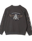 JESUS SKULL Embroidery Crew neck - GRAY