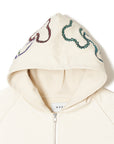 MAYO JESUS Embroidery Half zip Hoodie - OFF WHITE