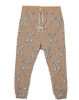 MAYO CROSS BONES EMBROIDERY SWEAT PANTS - BEIGE