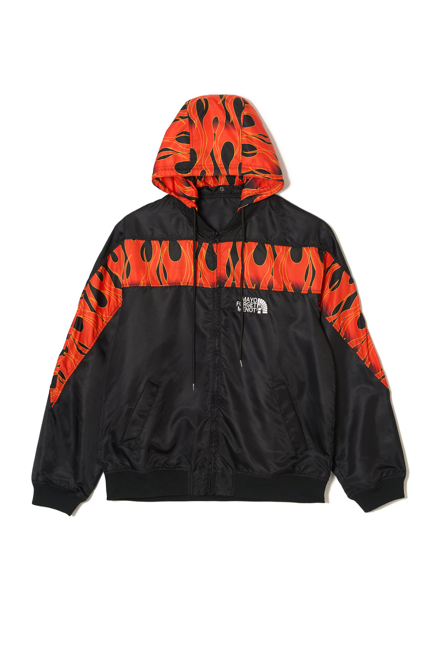 FIRE EMBROIDERY NYLON JKT - FIRE RED