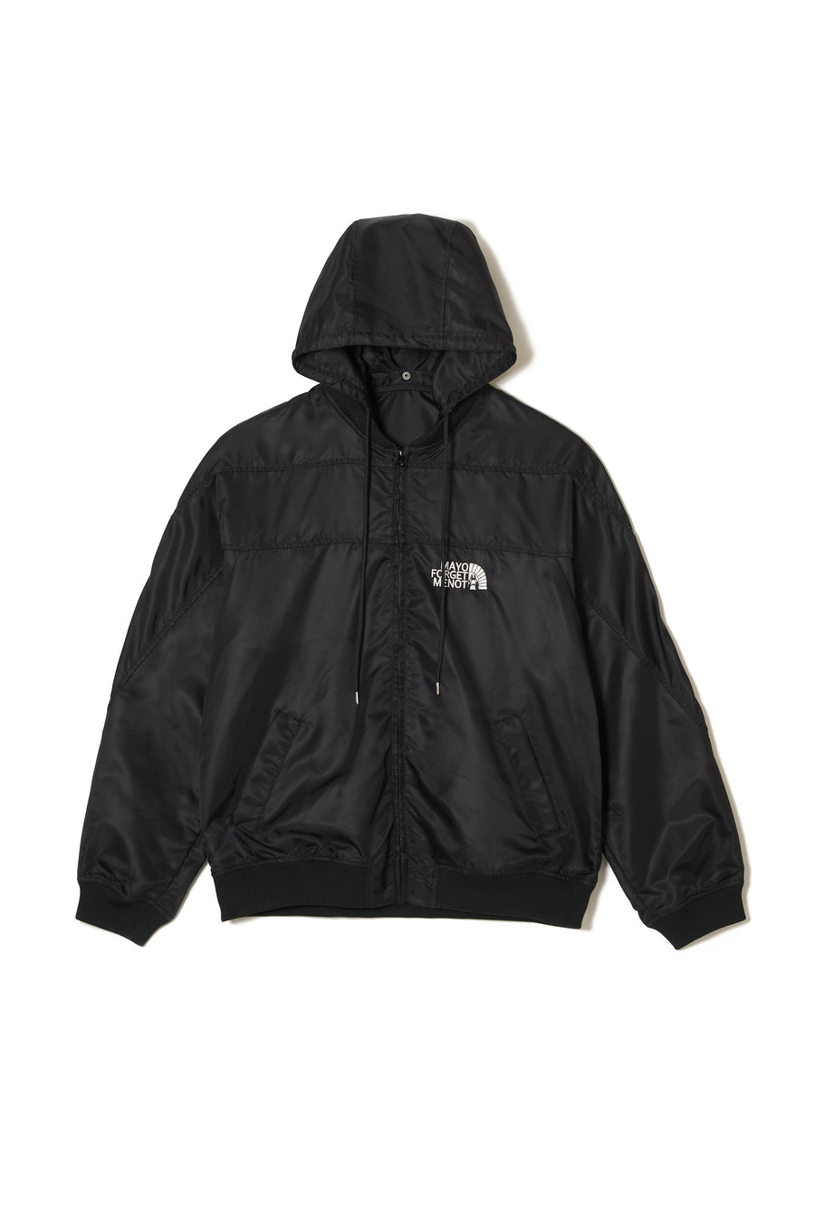 FIRE EMBROIDERY NYLON JKT - BLACK