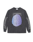 BRAIN PRINT LONG SLEEVE TEE - FADE BLACK